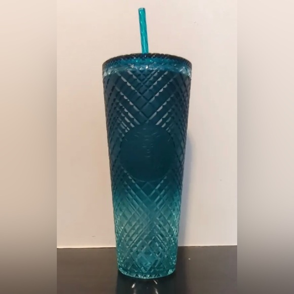 Starbucks Ombre Jade Jeweled Cup Crystal Bling Tumbler Cold Venti 24oz New 2023 - Picture 9 of 15